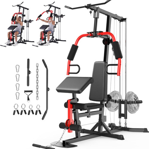 Home gym workout station with - home,